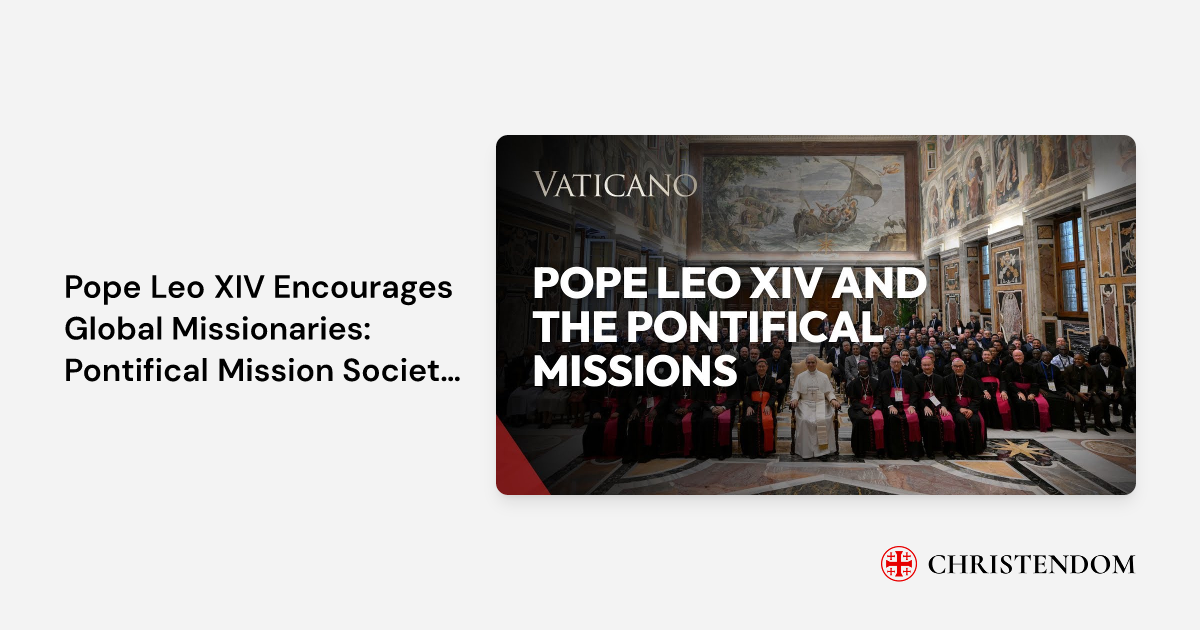 Pope Leo XIV Encourages Global Missionaries: Pontifical Mission ...